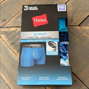 Hanes Men's Blue Boxer Briefs - 3 Pack x temp cool